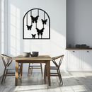 Butterfly Arch Metal Wall Art – Elegant Hanging Butterflies Silhouette for Modern Nature Decor- KAF361
