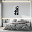 Bird & Nature Panel Metal Wall Art – Minimalist Vertical Steel Decor- KAF369