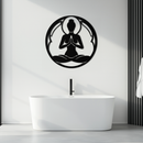 Yoga Silhouette Metal Wall Art – Meditative Zen Pose Decor for Mindful Spaces- KAF378