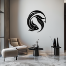 Japanese fish Metal Wall Art – Elegant Minimalist Ocean Decor- KAF379