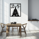 Christmas Tree Metal Wall Art – Elegant Holiday Silhouette Décor- KAF380