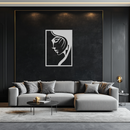 Elegant Woman Silhouette Metal Wall Art – Stylish Female Figure Home Decor- KAF381