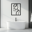 Elegant Female Silhouette Metal Wall Art – Graceful Lady Framed Steel Decor- KAF383