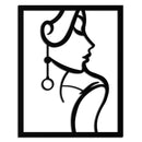 Elegant Female Silhouette Metal Wall Art – Graceful Lady Framed Steel Decor- KAF383
