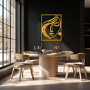 Woman Silhouette Metal Wall Art – Elegant Minimalist Female Figure Decor for Modern Spaces- KAF392
