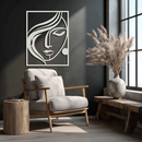 Woman Silhouette Metal Wall Art – Elegant Minimalist Female Figure Decor for Modern Spaces- KAF392