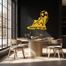 Custom Soccer Trophy and Cleat Metal Wall Art – Personalized Sports Decor for Athletes- KAF395