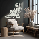 Custom Soccer Trophy and Cleat Metal Wall Art – Personalized Sports Decor for Athletes- KAF395