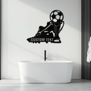 Custom Soccer Trophy and Cleat Metal Wall Art – Personalized Sports Decor for Athletes- KAF395