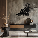 Custom Soccer Trophy and Cleat Metal Wall Art – Personalized Sports Decor for Athletes- KAF395