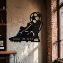 Custom Soccer Trophy and Cleat Metal Wall Art – Personalized Sports Decor for Athletes- KAF395