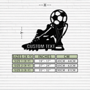 Custom Soccer Trophy and Cleat Metal Wall Art – Personalized Sports Decor for Athletes- KAF395