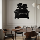 Cute Yummy Toast Metal Wall Art – Playful Kitchen Decor with Smiling Toast Characters on Toaster for Modern Home- KAF412