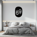 Abstract Spiral Hands Metal Wall Art – Mystical Black Steel Decor with Spiraled Palm Silhouette for Modern Interiors- KAF421