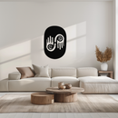 Abstract Spiral Hands Metal Wall Art – Mystical Black Steel Decor with Spiraled Palm Silhouette for Modern Interiors- KAF421