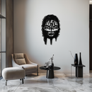 Schizophrenia Metal Wall Art - Dual Expression Steel Silhouette Decor- KAF473