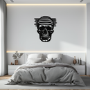 Skull Metal Wall Art - Bold and Edgy Steel Silhouette Decor- KAF477
