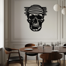 Skull Metal Wall Art - Bold and Edgy Steel Silhouette Decor- KAF477