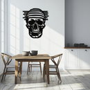 Skull Metal Wall Art - Bold and Edgy Steel Silhouette Decor- KAF477