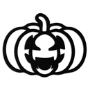 Pumpkin Halloween Metal Wall Art – Spooky Jack O'Lantern Black Decor- KAF500