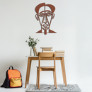 Abstract Face Line Art Metal Wall Decor – Modern Black Minimalist Sculpture- KAF509