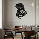 Cool Lizard Metal Wall Art – Unique Reptile Selfie Decor for Home and Office- KAF512