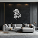 Cool Lizard Metal Wall Art – Unique Reptile Selfie Decor for Home and Office- KAF512