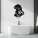 Cool Lizard Metal Wall Art – Unique Reptile Selfie Decor for Home and Office- KAF512