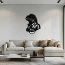 Cool Lizard Metal Wall Art – Unique Reptile Selfie Decor for Home and Office- KAF512