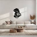 Cool Lizard Metal Wall Art – Unique Reptile Selfie Decor for Home and Office- KAF512