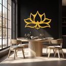 Lotus Flower Metal Wall Art – Modern Black Floral Wall Decor- KAF527