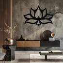 Lotus Flower Metal Wall Art – Modern Black Floral Wall Decor- KAF527