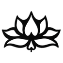 Lotus Flower Metal Wall Art – Modern Black Floral Wall Decor- KAF527
