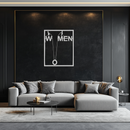 Minimalist "Women" Typography Metal Wall Art – Modern Black Statement Piece- KAF529