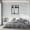 Minimalist "Women" Typography Metal Wall Art – Modern Black Statement Piece- KAF529