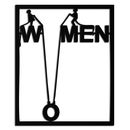 Minimalist "Women" Typography Metal Wall Art – Modern Black Statement Piece- KAF529