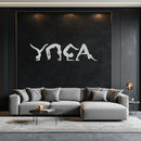 Yoga Pose Silhouette Metal Wall Art – Modern Fitness Home Decor- KAF530