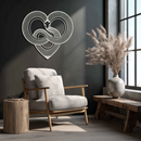 Snake Heart Metal Wall Art – Modern Black Snake Wall Decor for Home and Office- KAF555
