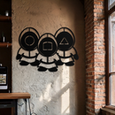 Squid Game Guards Metal Wall Art – Minimalist Black Home Decor- KAF561
