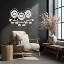Squid Game Guards Metal Wall Art – Minimalist Black Home Decor- KAF561