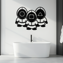 Squid Game Guards Metal Wall Art – Minimalist Black Home Decor- KAF561