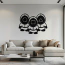 Squid Game Guards Metal Wall Art – Minimalist Black Home Decor- KAF561