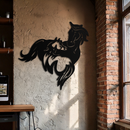 Abstract Wild Horses Metal Wall Art – Dynamic Horse Silhouette Decor- KAF569