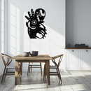 Iron Man Hand Gesture Silhouette Metal Wall Art – Superhero Home Decor- KAF573