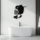 Geisha Skull Fusion Metal Wall Art – Japanese Gothic Home Decor- KAF575