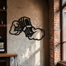 Fist Holding Money Stack Metal Wall Art – Bold Dollar Bill Hand Silhouette for Modern Spaces- KAF579