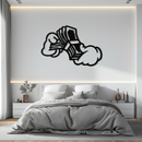 Fist Holding Money Stack Metal Wall Art – Bold Dollar Bill Hand Silhouette for Modern Spaces- KAF579