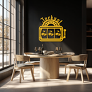 Jackpot Slot Machine Metal Wall Art – Vintage Casino Cherry Decor for Game Rooms- KAF584