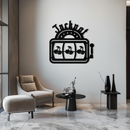 Jackpot Slot Machine Metal Wall Art – Vintage Casino Cherry Decor for Game Rooms- KAF584