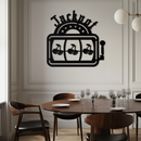 Jackpot Slot Machine Metal Wall Art – Vintage Casino Cherry Decor for Game Rooms- KAF584